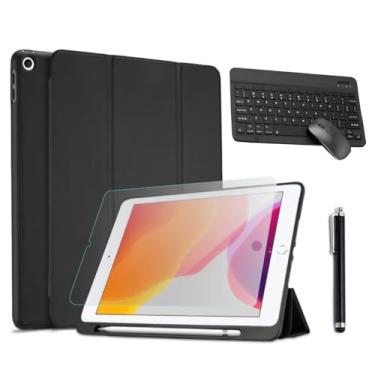Imagem de Kit Completo Para Ipad 7, 8 ou 9 Geração Tela 10,2" Polegadas + Película + Teclado + Mouse + Caneta.