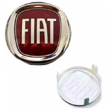 Imagem de Emblema Do Volante Fiat Vermelho Palio Siena Strada Uno Mille - TOP