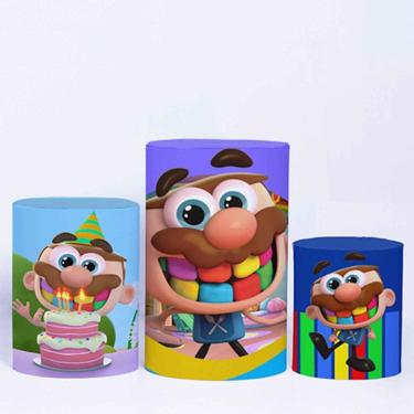 Imagem de Trio Capa Cilindro 3d Festa Infantil Sublimado Veste Fácil c/ Elástico José Comilão - Fera Print