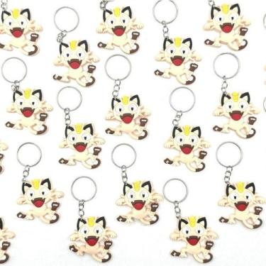 Imagem de Pokemon Meowth Meow Gato Pokemos10un Lembrancinha Tema Niver - NoBrand