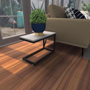 Imagem de Mesa Lateral Cinza Aparador De Sofa Sala Mesa Lateral Cama
