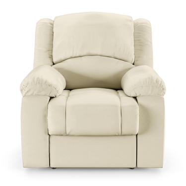 Imagem de Poltrona Do Papai Reclinável Sala De Cinema Barcelona Elétrica Touch Massagem Usb Pu Bege