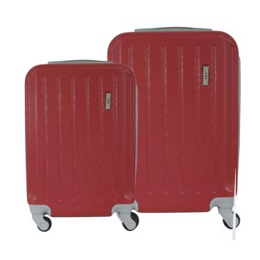 Imagem de Conjunto de Malas de Viagem em Abs Ika Scorpion Cadeado Integrado 2pcs - Vermelha, P/m