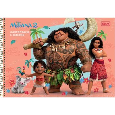 Imagem de Caderno De Desenho Moana Tilibra - 80 Folhas Personagens