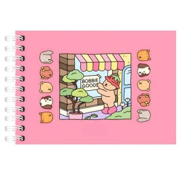 Imagem de Livro de Colorir Bobbie Goods Caderno de Pintar Capa Dura Azul ou Rosa