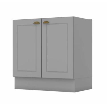 Imagem de Armário Aéreo Henn 2 Portas 80cm Mdf Americanas Cinza