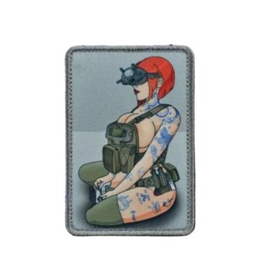 Imagem de 1 peça de remendos femininos bordados, patch militar tático com fecho de gancho, apliques para mochilas táticas, chapéus, lancheiras, coletes, jaquetas