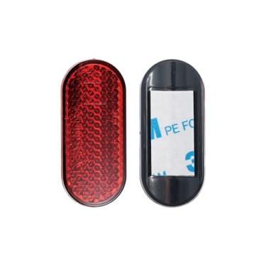Imagem de BAR AUTOTECH Refletores de selim de bicicleta adesivos, base curvada de 18° com adesivo 3M para tubos redondos (mini oval - vermelho, 0,79 × 1,97 × 1 cm, 2 peças)
