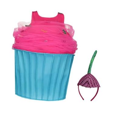 Imagem de simhoa Fantasia de cupcake feminina, acessório de fantasia para apresentação de carnaval de Halloween