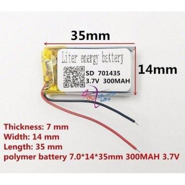 Imagem de Bateria 701435   14mm X 35mm X 7mm 3,7v 300mah - bgb