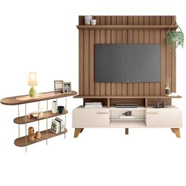 Imagem de Rack Bancada Essenza e Painel Link 1.6 com Aparador Infinity Off White