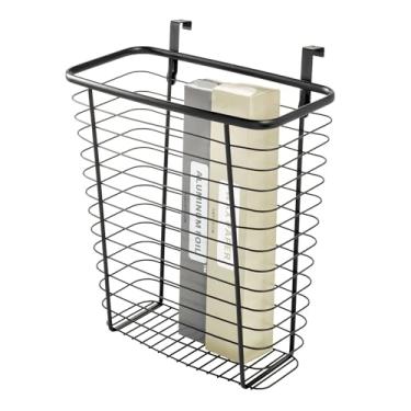 Imagem de iDesign Cesta de metal sobre o armário para armazenamento de cozinha - preto fosco