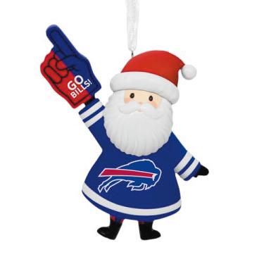 Imagem de Hallmark Enfeite de Natal NFL Buffalo Bills para fãs de Papai Noel, presentes para fãs de esportes
