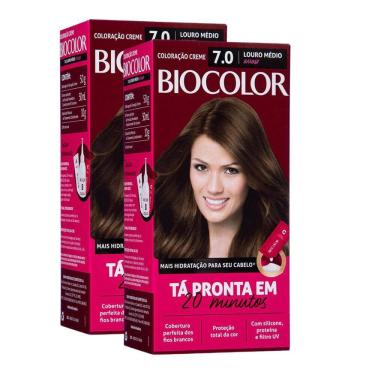 Imagem de Kit 2X Tintura Creme Biocolor Louro Arraso 7.0 Mini Kit