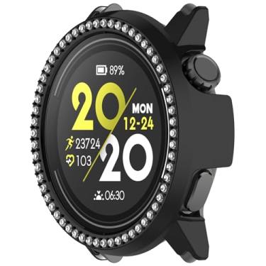 Imagem de AWADUO Compatível com COROS PACE Pro, capa protetora para smartwatch, substituição de PC, capa protetora de diamante sintético, acessórios de relógio (preto)