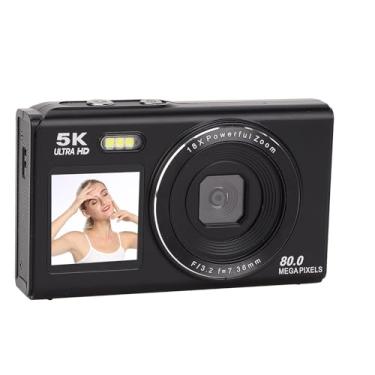 Imagem de Zopsc Câmera Digital de 5k 80MP para Adolescentes Com Telas Duplas, Zoom de 18x e Foco Automático, Transferência de Wifi e Webcam, Construído Em Flash e Bolsa de Viagem (32 GB)