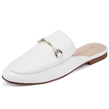 Imagem de Mocassim feminino sem cadarço com bico fino e frente única da Jenn Ardor, Branco, 8