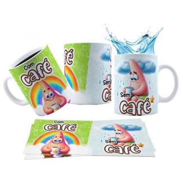 Imagem de Caneca 325ml Turma do Bob Esponja Com Café, Sem Café - LARANJA E MIMOS