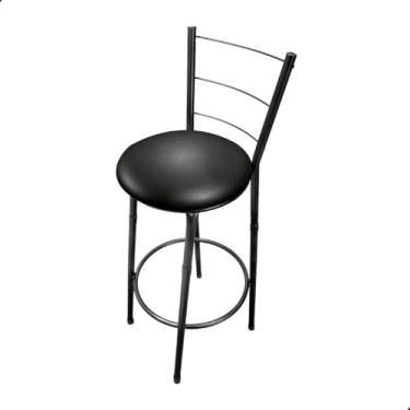 Imagem de Banqueta Banco Alto Itália 97cm Para Balcão Cozinha Bar Área Gourmet (Preto)