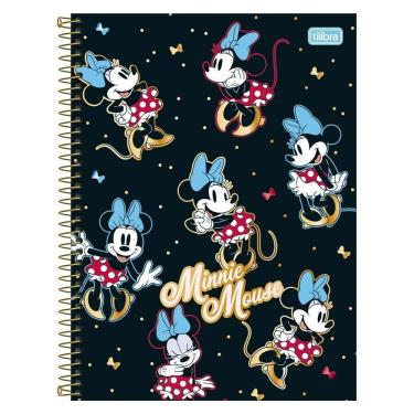 Imagem de Caderno Univ 1 Matéria 80Fls Minnie Mouse Preto Tilibra