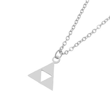 Imagem de Corrente de couro de metal banhado a ouro antigo com pingente Zelda, Aço inoxidável