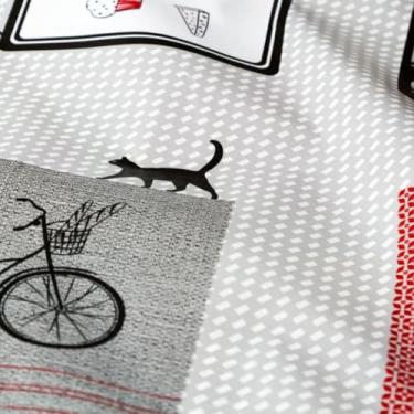 Imagem de Toalha de Mesa Térmica Plástico Impermeável Para Mesa 6 Cadeiras 4 Cadeiras 8 Cadeiras 10 cadeiras Forro De Mesa Natal(Gato em Paris (Novidade),6 Cadeiras (2,0 x1,40))