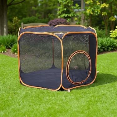Imagem de Gabinetes Para Gatos Ao Ar Livre 6 Em 1, Tendas De Malha Pop-up Portáteis, Cercadinhos Túneis De Brincar Fora Para Animais De Estimação Diy Para Gatos, Hexagon Tent
