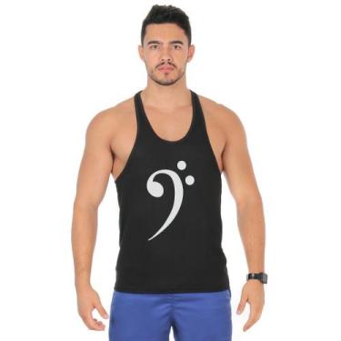Imagem de Camiseta Regata Cavada Masculino Academia Treino Musculação Personaliz