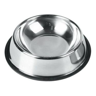 Imagem de Comedouro Bebedouro Inox 500 Ml Base Borracha Gão Gato - Mimo Pets