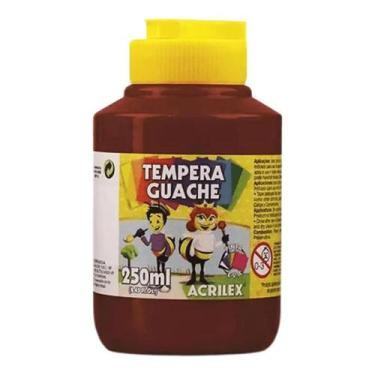 Imagem de Tinta Guache 250ml Acrilex - Marrom