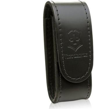 Imagem de Bainha de cinto em Couro Preta para canivetes Victorinox tamanho P