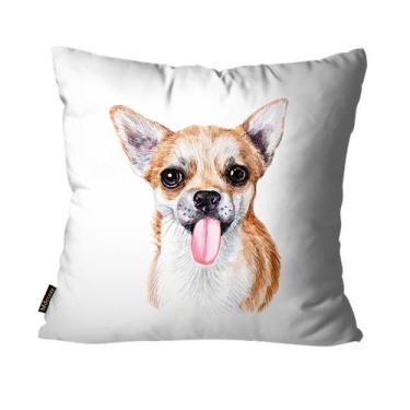 Imagem de Capa para Almofada Mdecore Gato Cachorro Pets, Chihuahua Branco