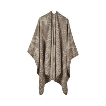 Imagem de Cachecol De Inverno Chunky De Imitação De Cashmere Para Mulheres, Esti
