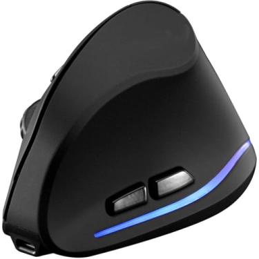 Imagem de Mouse Vertical Recarregável e Ergonômico com 6 Botões e Ajuste de DPI