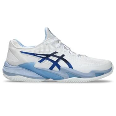 Imagem de Tenis ASICS Court FF 3 Novak Clay (Saibro) Masculino Branco e Azul (BR, Adulto, Numérico, 40)