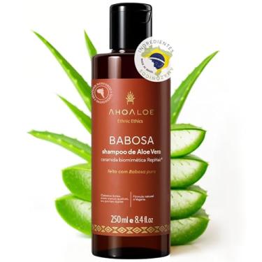 Imagem de AHOALOE Shampoo Babosa Aloe Vera e Alecrim, Fortalecimento Capilar, Reconstrutor, Combate a Quebra dos Fios, Fórmula Natural Todos os Tipos de Cabelo 250ml