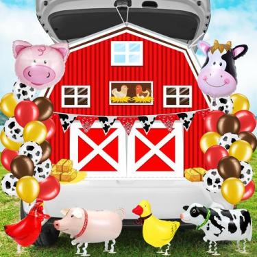 Imagem de Kit de decoração de festa YIDAKO 42 unidades com tema de fazenda de Ha