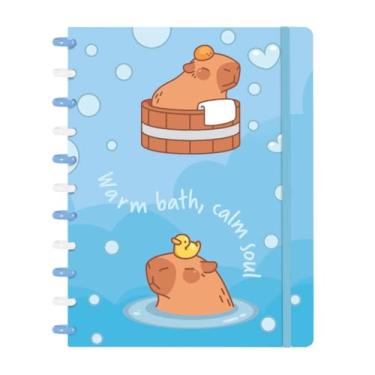 Imagem de Caderno de Discos Iscool Inteligente Flex G Capivibes Spa Azul