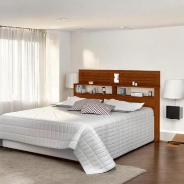 Imagem de Cabeceira Para Cama Box Bergen Solteiro MDF MDP Cinamomo e Off White Mobiliar Home Shop