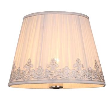 Imagem de lamp shades Abajur plissado de tecido feito à mão, luminária de mesa, piso, capa de reposição em formato de leque, 7,87" superior x 11,81" inferior 8,66"(Figure7)