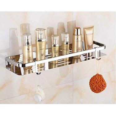 Imagem de Toalheiro de aço inoxidável, barra de prateleira de parede, toalheiro de banheiro, toalheiro com ganchos, suporte de armazenamento, para banheiro, cozinha, hotel-C-60 cm (A)