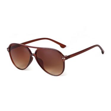 Imagem de HPIRME Óculos de grau feminino e masculino, vintage (C4, marrom, gradiente)