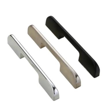Imagem de CXYFQUUK Puxadores e puxadores de armário de zinco escovado para gaveta de cozinha simples puxadores de móveis ferragens de porta 2 peças (cromo 256 mm)