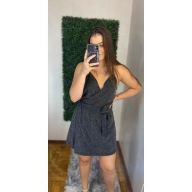 Imagem de Vestido preto com paetês - .