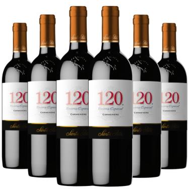 Imagem de Kit Caixa Fechada 6 Garrafas Santa Rita 120 Carménère