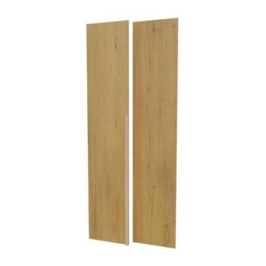 Imagem de Kit 2 Portas para Guarda-roupa de Canto Reto Modular 95cm Jade Cabecas