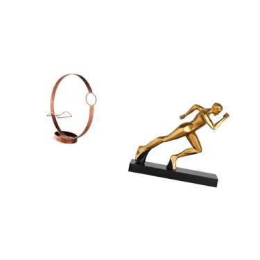 Imagem de Fenteer Escultura Moderna Abstrata de Metal para Garrafa de Vinho, Organizador de Mesa para Entrada de Casa E Suporte para Bebidas para Adultos