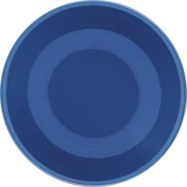 Imagem de Kit 4 Pratos Fundos Unni Blue Oxford Cerâmica 20,5cm