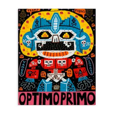 Imagem de Stupell Industries Arte de parede icônica de colagem de personagens robóticos, design de Jorge R. Gutierrez, 76 x 61 cm