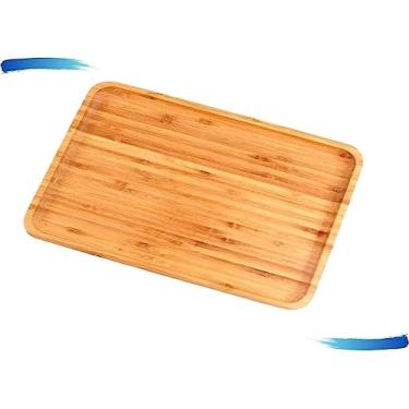 Imagem de Bandeja Em Madeira Bambu Com Alça Café Na Cama Utensílio